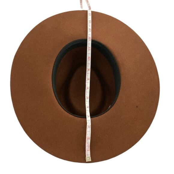 Women’s Lovely bird Malibu Fedora 100% wool whiskey color embellished silk Large - Picture 14 of 16